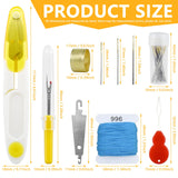 187Pcs Embroidery Floss Kit, 150 Colors Cross Stitch Thread Tools with Organizer Storage Box, Include Scissors, Thimble, Sewing Needle, Threader and Remover, Friendship Bracelet String Make BDS-HOME