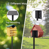 Bird Feeder Pole Kit 79 Inch,Bird House Pole for Outdoors Heavy Duty,5 Base Prongs Adjustable Bird Feeder Stand for Bird House RINLAIN