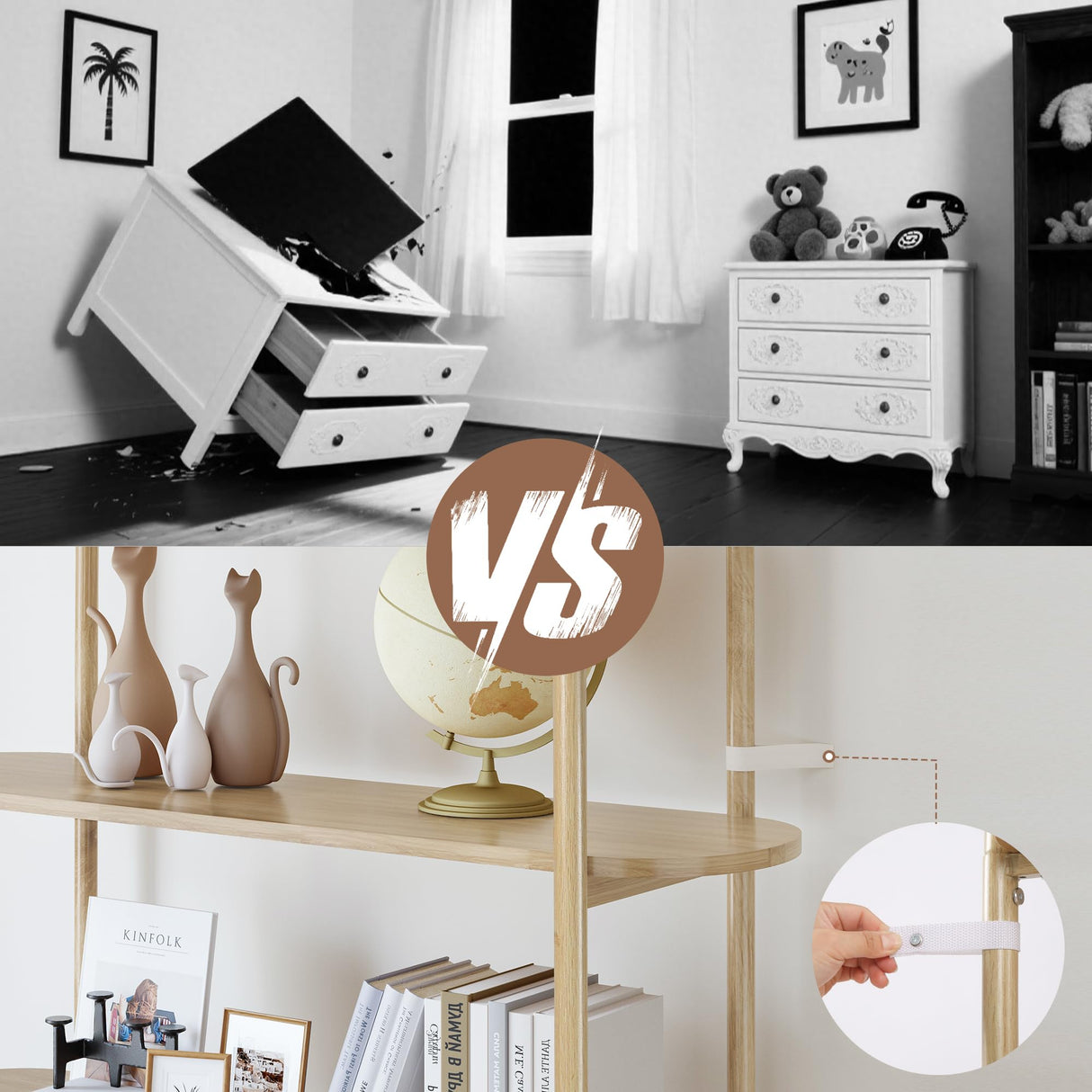 79" Tall Arched Bookshelf with Sliding Tambour Doors, Mid Century Modern Curved Bookcase Cabinet with Storage, 4-Tier Open Display Storage Shelf for Home Office, Living Room (Natural, 79inch) Janmer Home