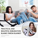 Kinlop 3 Pcs 40 x 60 Inch Sublimation Blanks Throw Blanket with Printable Sublimation Blankets for Heat Press with Tassel Fuzzy Picture Photo Blanket for DIY Sofa Couch Bed Home(9 Panel) Kinlop
