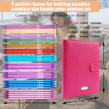 Mdoker 55pcs Double Point Knitting Needles Set Aluminum Knitting Needle 11 Size 2.0mm-5.0mm,6-inch Length Knitting Kits for Handmade Creative DIY Knitting Yarn Projects(Red) Mdoker