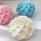 Lotus Ball Candle Mold Lotus Flower Mold Peony Mold Ball Mold Flower Resin Casting Mold Resin Making Molds Silicone Mold for Candle Home Decorate Mold Candle Making Mold 3D Animal Mold Clay Mold ESEENS