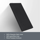 UMIACOUSTICS 2 PCS Acoustic Panel, 47.2" x 23.6" x 2" Fiberglass Sound Proof Wall Panels, Sound Absorbing Panels for Studios, Office, Home Theater. Black UMIACOUSTICS