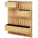 Toolsempire Hanging Plant Trellis Outdoor, Wooden Trellis with Raised Garden Beds, Wall Mounted Garden Planter Trellis for Patio, Porch, Balcony & Front Door Toolsempire