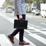 KYODOLED Fireproof Lock Box for Documents, Dual Combination and Key Lock Security with Carrying Handle, Metal Strong Safe Box to Keep Personal Items,Documents, Exterior 12.8" x 8.4" x 4.5", Black KYODOLED