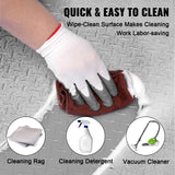 Happybuy Garage Floor Mat 4.9x19ft Vinyl Garage Flooring Roll Anti-Slide Diamond Texture Silver Garage Mats for Under Car 93 sqft Covering Space DIY PVC Garage Floor Mat for Gyms Boats Car Trailer Happybuy