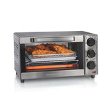 Hamilton Beach Sure-Crisp Toaster Oven Air Fryer Combo, Fits 9” Pizza, 4 Slice Capacity, Powerful Circulation, Auto Shutoff, Stainless Steel (31403) Hamilton Beach