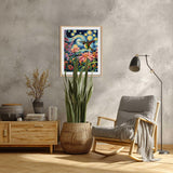 Paint by Numbers Hummingbird, Hummingbird Bird Paint by Number for Adults Beginner, Starry Night Animal Acrylic Painting, Garden Flower Home Wall Art(16x20inch Without Frame) zouewit