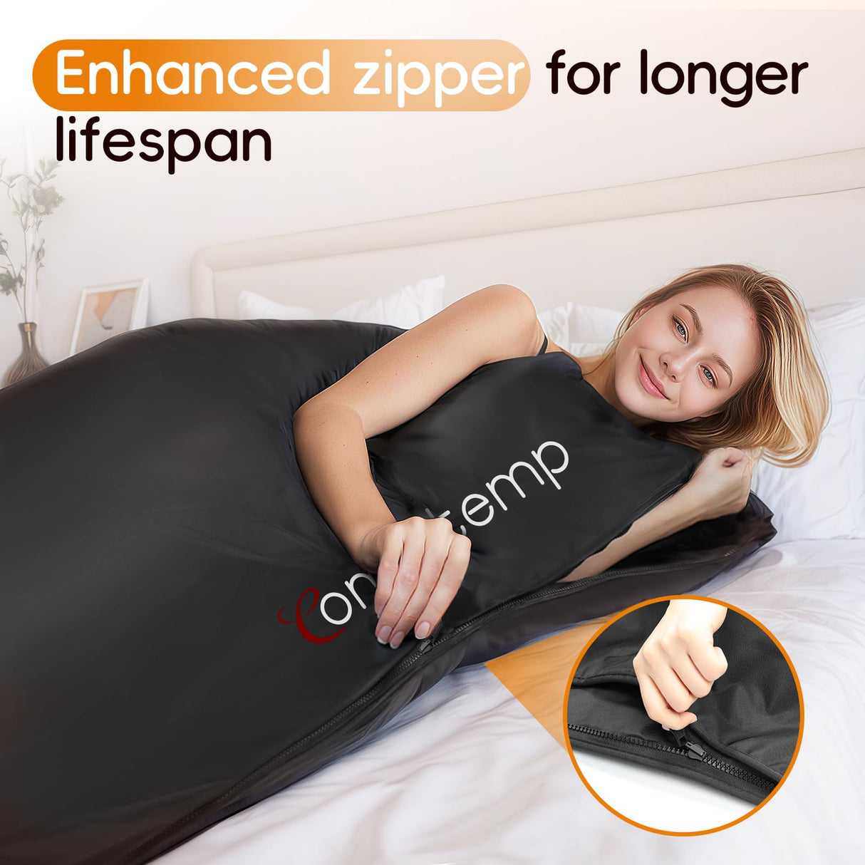 Comfytemp Infrared Sauna Blanket 35" X 78" Extra Large, Support Dual Zone Temperature Control & App Control — Smarter & Safer Portable Sauna Blanket, Low EMF, for Sweating, for Mom Comfytemp