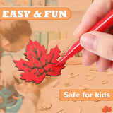 Fall Wooden Crafts Magnets Kits for Kids, 36 pcs Creativity Art DIY Painting Kit Supplies Decorate Your Own Painting Activities for Thanksgiving, Birthday Harvest Party Favors Gifts for Boys Girls gisgfim