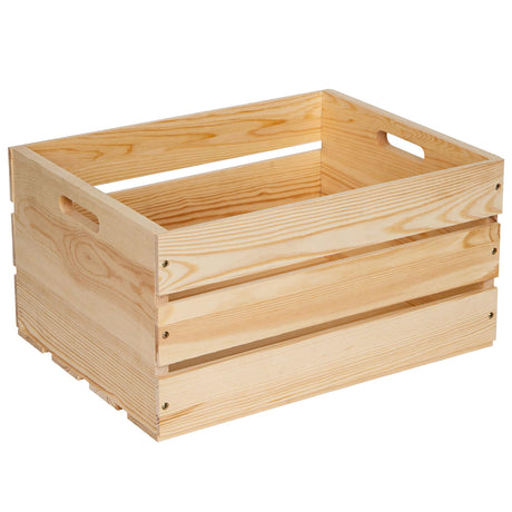 Extra Large Pine Wood Crates For Storage, Vinyl Records Storage Crates,The Storage Crates Are Made Of Pure Natural Solid Wood,Exuding Natural Pine Flavor,Unfinished Wooden Crates For Display . (1) WEASATRY