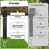 Frocopo Extra Long Tree Swing Kit, 5FT Premium Nylon Straps Hold 2200LBS, Safety Lock Carabiners, Hammock Hanging Strap Quick & Easy Installation Frocopo