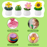 Alvian Air Dry Clay Succulent Plant Pot Kits Modeling Clay, DIY Airdryclay Kit with Sculpting Tools, Non-Toxic Ultra Light Modeling Magic Clay, Art Crafts Gift for Boys Girls Alvian