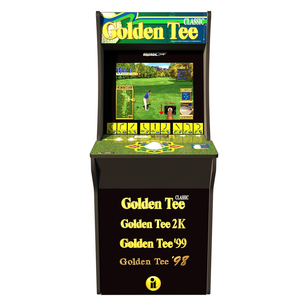 Arcade 1Up Golden Tee Classic Arcade with Riser, 5ft ARCADE1UP
