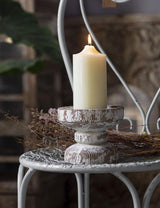 Hand Crafted Wooden Candle Holders Pillar, Candle Holders for Candlesticks, Farmhouse Shabby Chic Candle Holders for Home Living Room, Candle Centerpieces for Tables (5.7" x 5.7" x 4.7") SOFE