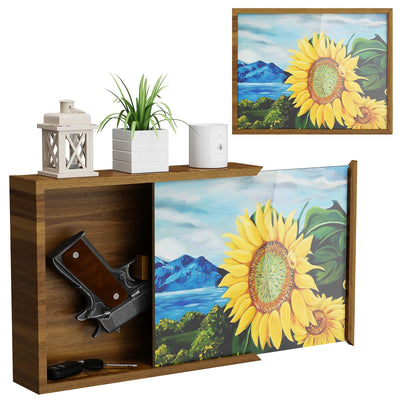 JBBTOOL Hidden Storage Box, Concealment Furniture Wall Safe Wooden Concealment Shelf for Wall with Picture Frame for Valuables or Secret Decor