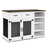 Lovupet Solid Wood Dog Crate Furniture, Medium Dog Cage with Adjustable Shelf and Storage Cabinet, 1775 Lovupet