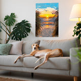 NPCSWXQ Paint by Numbers Kit for Adults Beginners, Beach Sunset Oil Acrylic Painting Crafts Number Artist Paint Kit for Home Wall Bedroom Study or Office Decor Gift 16x20Inch NPCSWXQ