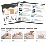 Pllieay 32 Pieces Screen Printing Kit, All-in-One Silk Screen Printing Kit, Screen Printing Supplies Includes UV LED Exposure Screen Printing Light for Screen Printing Pllieay