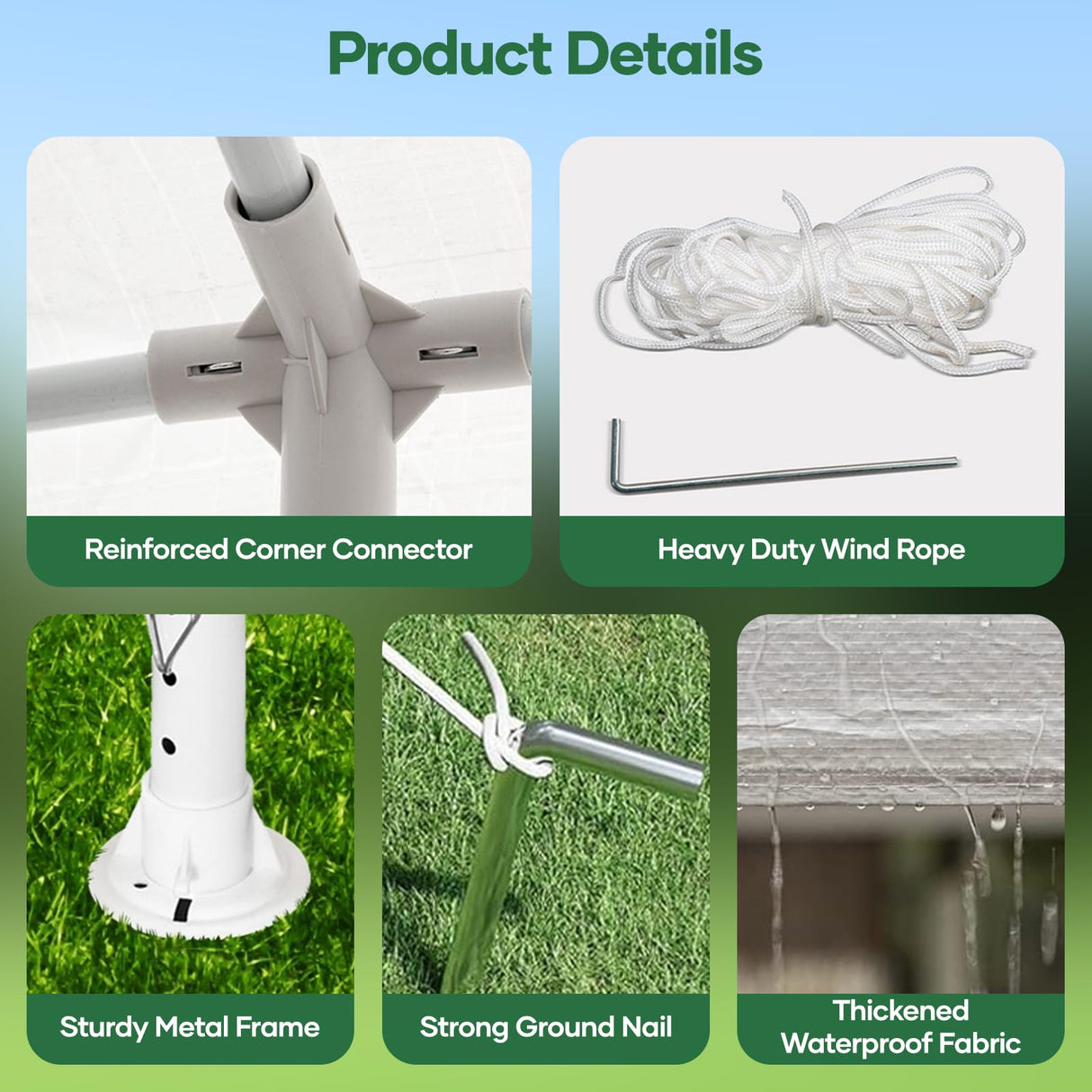 kejector 10'x30' Party Tent, Tents for Parties White Wedding Canopy with 8 Removable Sidewalls Carpas para Fiestas Outdoor Event Tent for Birthday Holiday Garden Patio Backyard kejector