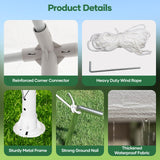 kejector 10'x30' Party Tent, Tents for Parties White Wedding Canopy with 8 Removable Sidewalls Carpas para Fiestas Outdoor Event Tent for Birthday Holiday Garden Patio Backyard kejector