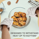 4 Pcs Blank Sublimation Oven Mitts Heat Resistant Kitchen Gloves Cotton for DIY Kitchen Dining Room Accessories Yinkin