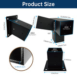 Pergola Bracket Kit 4x4, Including 1 Wall Base, 1 105 ° 4-Way and 1 Bases, 1 Set of Wall Mounted 15° Pitched Roof Mounting Kit for Extension, for Shading Facilities Attached to Walls or Eaves MEWSDEN