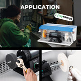 Flyrivergo Jewelry Polishing Machine, Bench Buffer Polisher 800W 110V Adjustable Variable Speed Polishing Machine with Dust Collector, Exhaust Fan Blower, Work Light and Motor Housing for Metal, Wood Flyrivergo