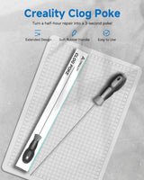 Creality Official Clog Poke, 0.4mm Needles Cleaner Perfect for Any 1.75mm 3D Printer Nozzle Cleaning Kit Stainless Steel with Soft Rubber Handle Creality