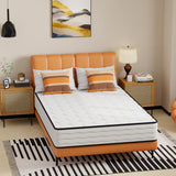 PayLessHere 10 Inch Innerspring Full Mattress Medium Firm Hybrid Mattress with Removable Cover CertiPUR-US Certified Bed-in-a-Box Pressure Relief Foam Mattress,White PayLessHere