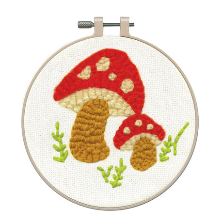 Design Works Crafts Inc. Mushroom Punch Needle Kit, Multi Design Works Crafts Inc.