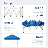PHI VILLA Outdoor Pop up Canopy 10'x10' Tent Camping Sun Shelter-Series Party Tent, 100 Sq. Ft of Shade (Blue) PHI VILLA