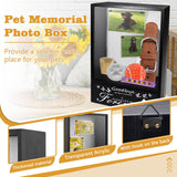 Pet Memorial Shadow Box, Urn Ashes Display Case With Drawer, Memorial Gifts for Loss of Dog or Cat, Keepsake Box With Paw Print Clay Set and Pins Jinzhenhong