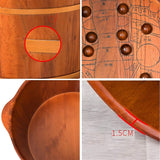 Foot Tub Wooden Foot Basin Wooden Foot Basin,Solid Cedar Wood Foot Basin Tub Bucket for Foot Bath,Pedicure Bowl Spa Massage Wooden Foot Tub,with Lid NUBAOzy