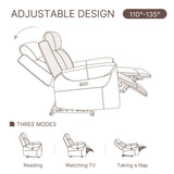 KISLOT Leather Recliner Chair for Adults Wall Hugger RV Recliner with USB Charging Ports Electric Power Reclining Sofa for Living Room Home Theater Seating Bedroom KISLOT