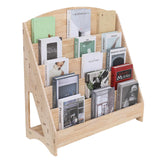 FDHUIJIA Montessori Toddler Book Shelf Organizer Single Sided Book Rack Display with Toy Storage, Children Baby Classroom Bookshelf, Kids Room bookcases cabinets & Shelves Natural Pine (31”) FDHUIJIA