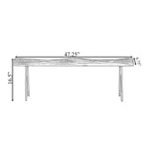 Vintiquewise Rustic Carved Wood Natural Log Accent Bench for Entryway, Indoor and Outdoor Vintiquewise