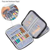 Damero Crochet Hook Case, Travel Storage Bag for Swing Crochet Hooks, Lighted Hooks, Needles(Up to 8'') and Accessories, Large, Purple (No Accessories Included) Damero
