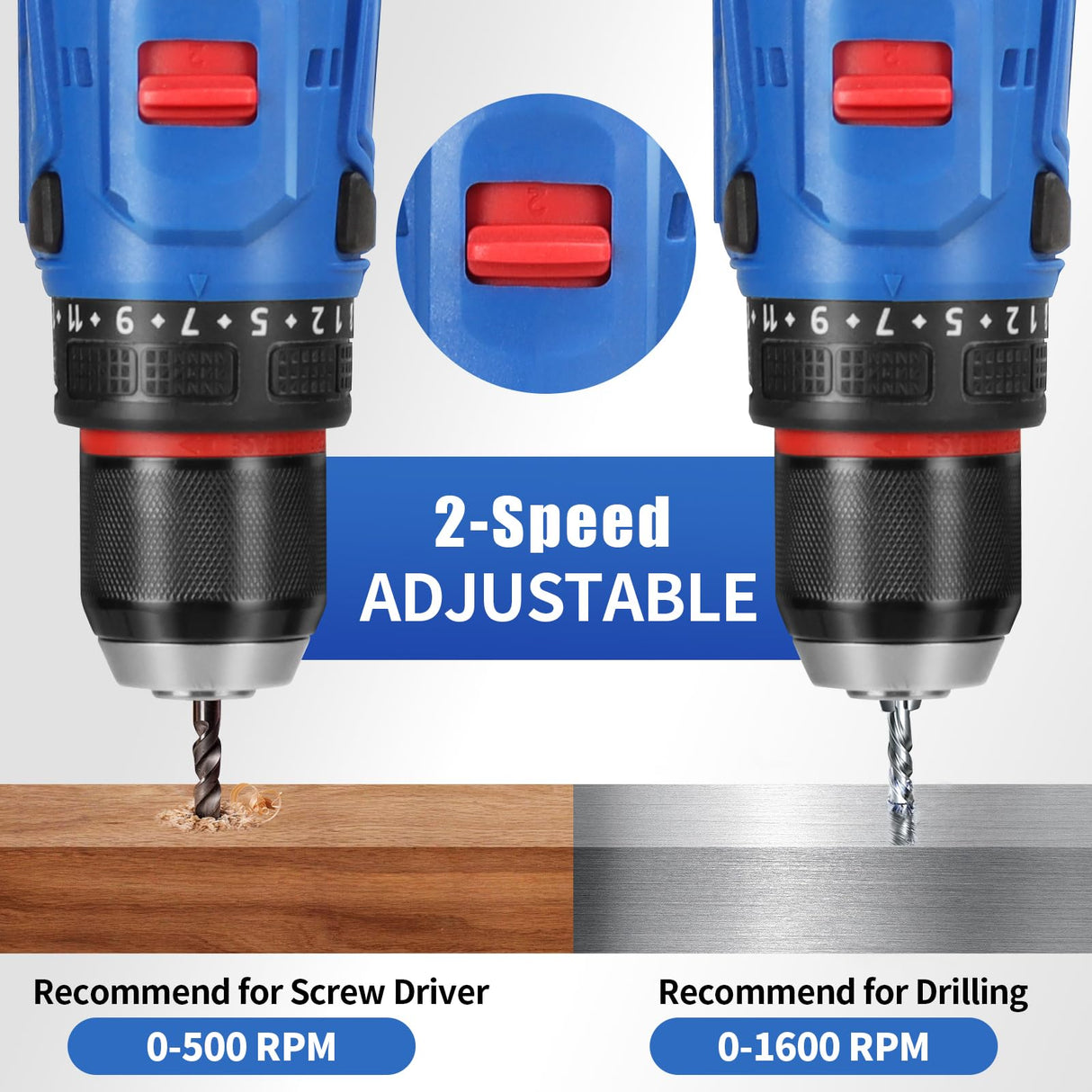 Vniissok Cordless Drill Set,18V Brushless Power Drill Kit with Battery and Charger, 3/8" Keyless Chuck, Variable Speed, Drill Driver Bits Kit for Drilling and Tightening/Loosening Screws Vniissok