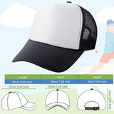 3 Pieces Sublimation Trucker Hat Sublimation Blank Mesh Hat Adjustable Sublimation Blank Polyester Mesh Cap (Black and White, Grey and White, Camouflage Color) Geyoga