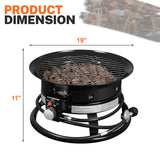 Flamaker Outdoor Fire Pit Portable Propane Gas Firepit Table for Outside Patio Fireplace Smokeless Firebowl with Cover and Carry Kit for Camping, Backyard, RV Flamaker