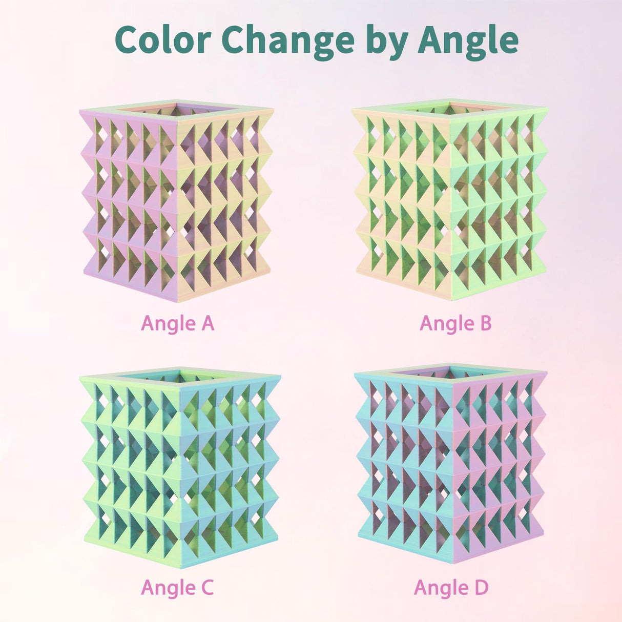 iSANMATE Matte Tri Colors PLA Filament 1.75mm, 3-in-1 Color Rainbow Filament, Coextrusion 3D Filament, Rapid Magic Color Change Filament 1.75mm, Dimensional Accuracy +/- 0.03 mm,Fluorite 1KG/Spool iSANMATE