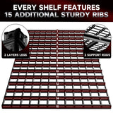 CYNNDA 6-Tier 55" W x 24" D x 84" H Industrial Shelving Heavy Duty Garage Storage Metal Shelves Adjustable 3500LBS Warehouse Garage Basement Commercial Shelf CYNNDA