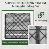 BEEFURNI Acacia Interlocking Deck Tiles (12"x 12" 20 PCS), Wood Deck Tiles Interlocking Outdoor All Weather, Patio Flooring for Indoor Outdoor use, 1 Year Warranty (Light Gray) BEEFURNI