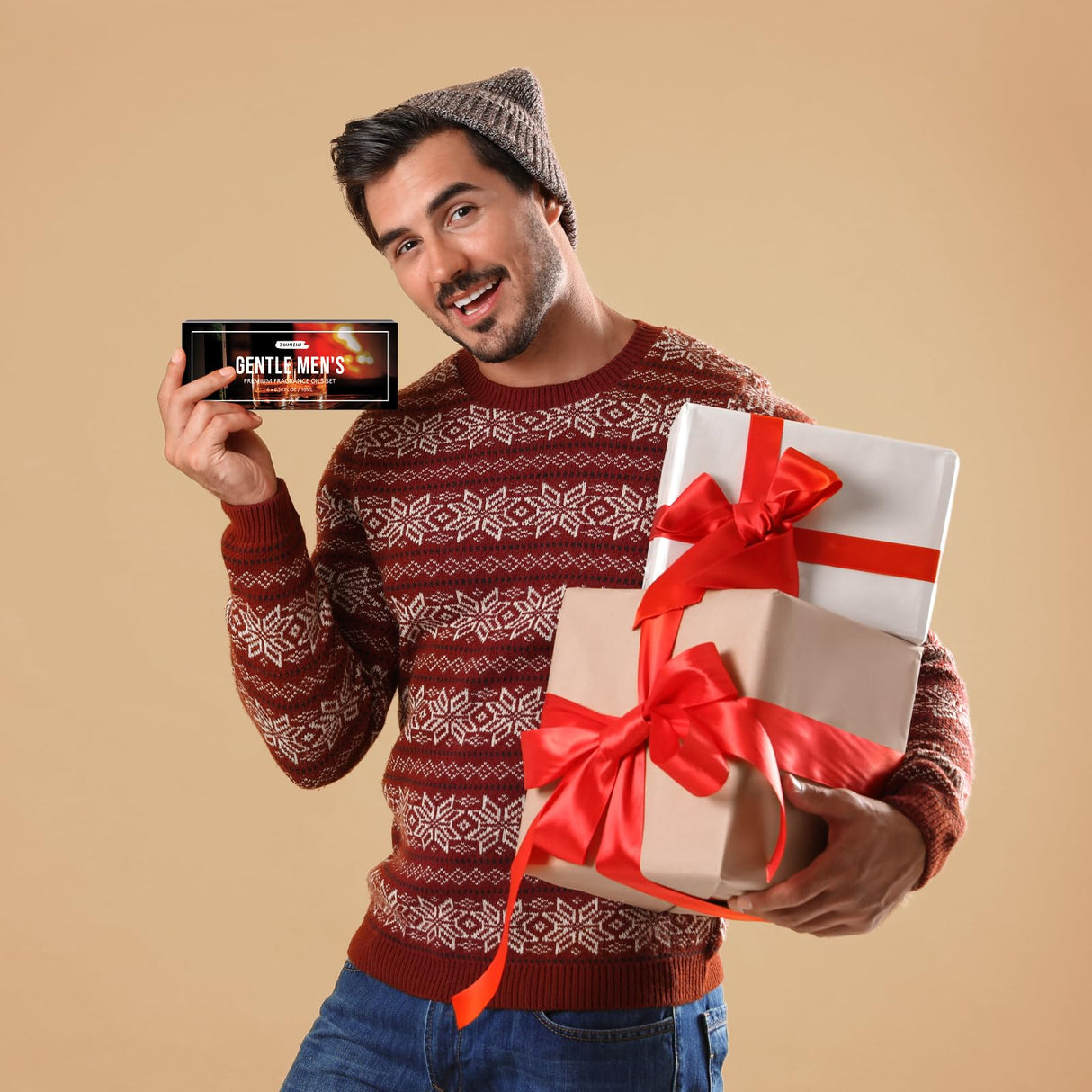 FUHITIM Fragrance Oil Gentlemen's Set, Scented Oil for Candle Scents for Candle Making, Soap Making Scents, Diffuser Oils Scents | Leather, Sweet Tobacco, Teakwood, Bay Rum, Cedar, Sandalwood (6*10ML) FUHITIM