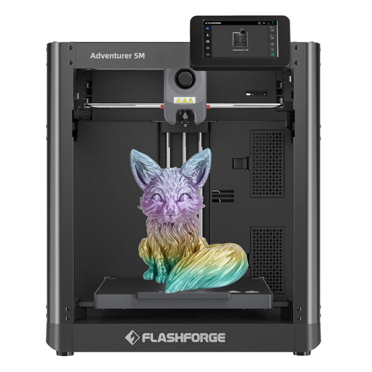 FLASHFORGE Adventurer 5M 3D Printer,600mm/s Max High-Speed FDM 3D Printers with Fully Auto Leveling, 280°C Direct Extruder with Quick Detachable Nozzle, Effective Cooling, Core XY Structure