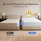 OhGeni Cooling 4 inch Dual Layer Twin Mattress Topper, 2 inch Cooling Gel Memory Foam, 2 inch Down Alternative Pillow Top Pad, Mattresses Cover for Bed, Medium Support, Fits 6”-19” Deep Pocket OhGeni