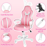 JOYFLY Pink Gaming Chair with Bunny Ears, Cute Chair for Kids, Girl Gaming Chair for Adults, Ergonomic Video Office Gamer Chair, Kawaii Silla Gamer Computer Chair for Girlfriend, Sister, Wife (Pink) JOYFLY