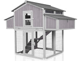 MEDEHOO Large Chicken Coop - Unique Folding Design for Easy to Set Up - Chicken House for Outdoor with Two Nesting Box, Leakproof Pull-on Tray, and UV-Resistant Roof Panel MEDEHOO