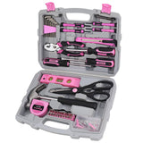 KingTool 149-Piece Pink Tool Kit - Basic Home Repair Tool Set, Small Tool Kit with Plastic Toolbox, Perfect for Women, Office & College Repairs KingTool